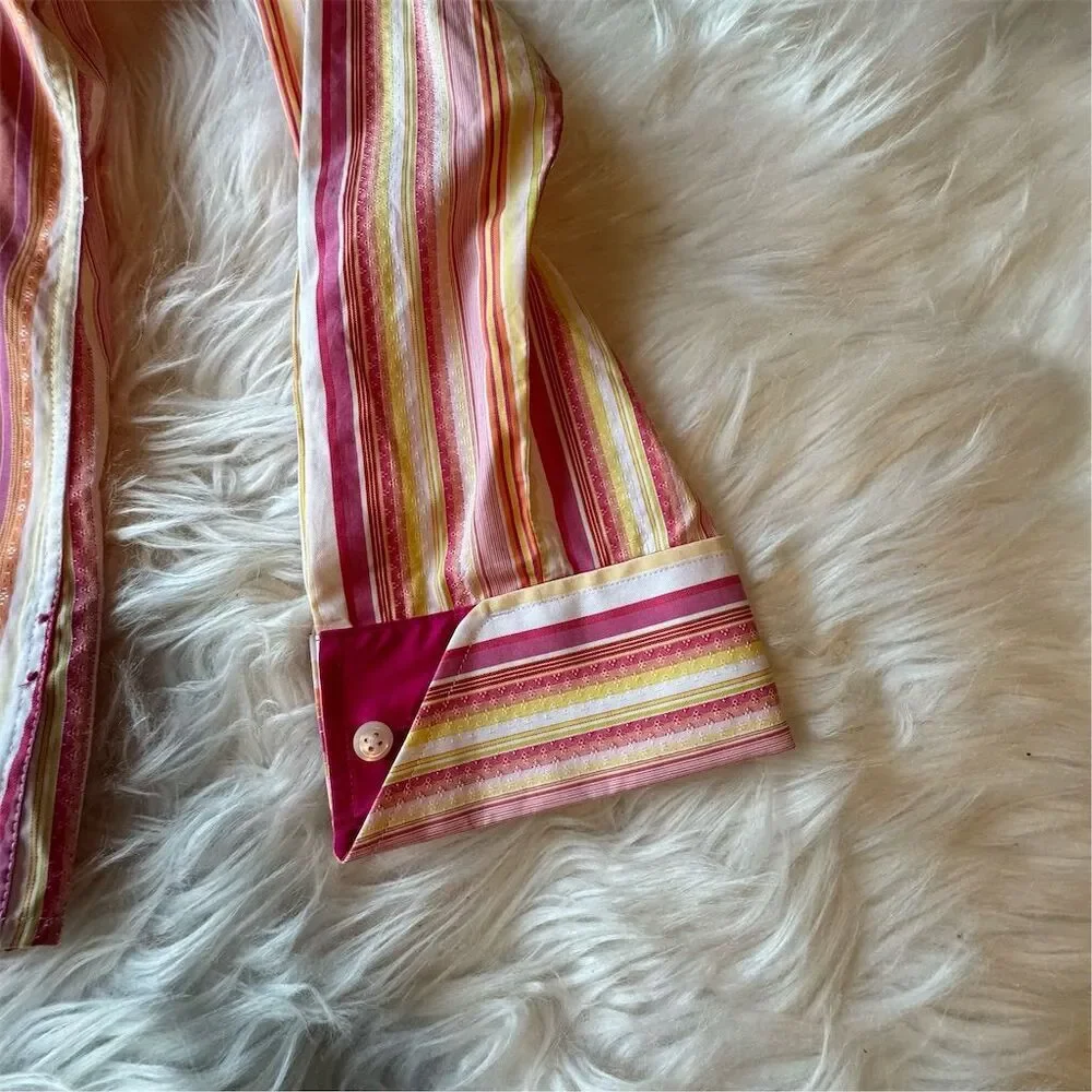 INC Unisex Striped Long Sleeve Button-Down‎ Shirt XL